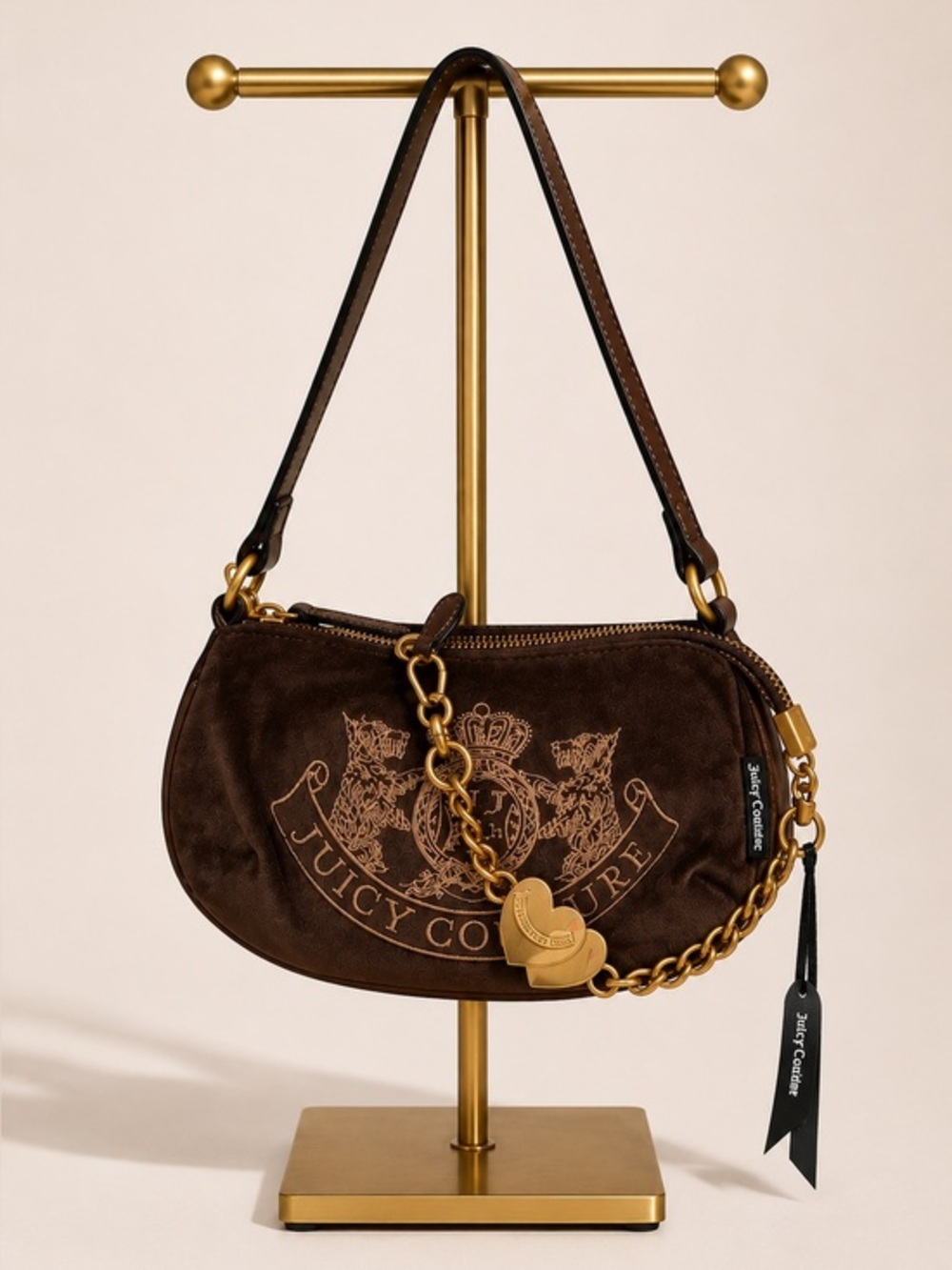 RARE Juicy Couture Brown Velour Shoulder Bag 🤎 NOT SOLD IN US